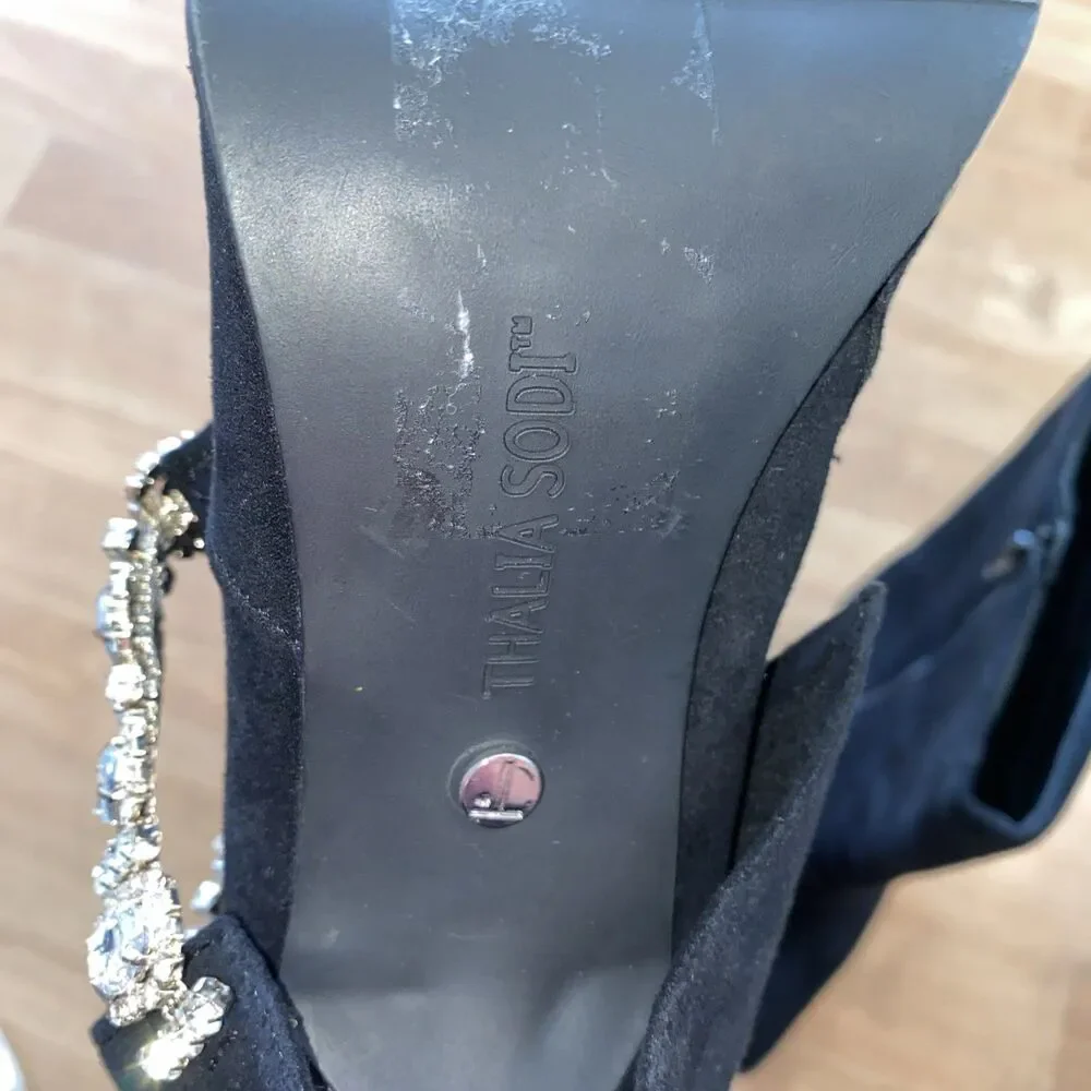 Thalia Sodi Nami Pointed-Toe Rhinestone Embellished Boots NEW Size 7M - Picture 11 of 15